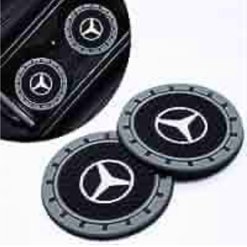 Mercedes car cup holder inserts NWT set of 2